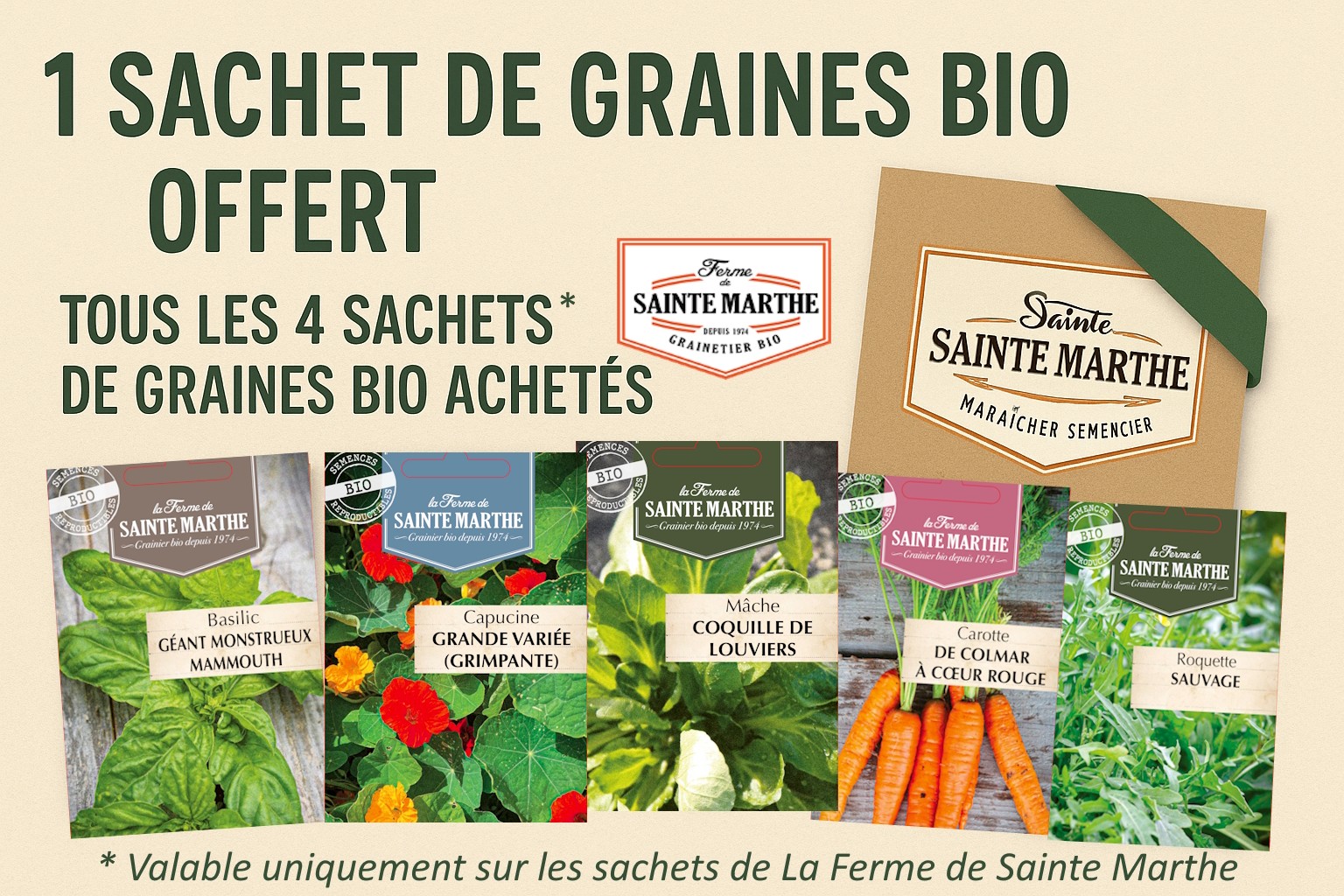 4 produits Ferme de Sainte Marthe - 1 cadeau